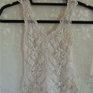 Cream Crochet Cami
